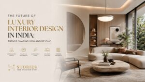 luxury interior design in India featuring personalized living space with natural textures and smart lighting