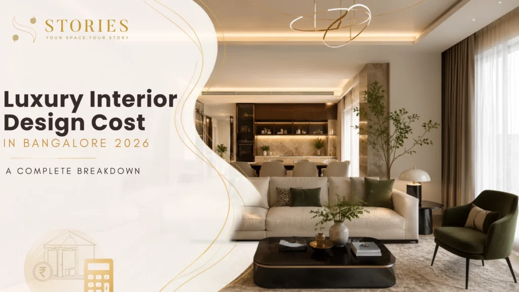 Luxury interior design cost breakdown for 2BHK and 3BHK homes in Bangalore by Stories Design Studio