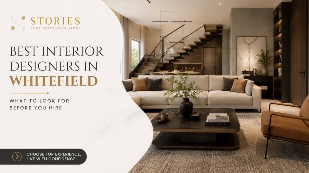 Interior designer reviewing materials with client for a Whitefield Bangalore villa project